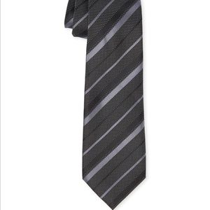 NEW The Children's Place Boys Uniform Striped Tie - Black SZ 4-7